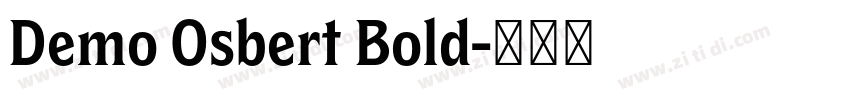 Demo Osbert Bold字体转换